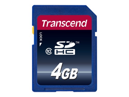 Transcend sdhc 4gb class - class, 10